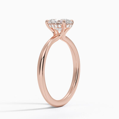 Freesia Hidden Halo Diamond Ring