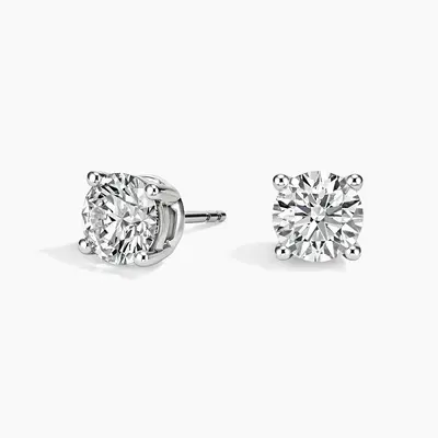 Perfect 4-Prong Certified Lab Diamond Stud Earrings