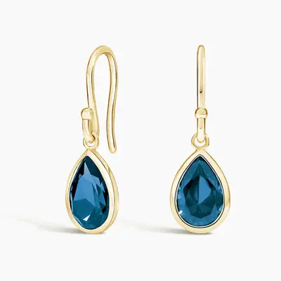 Teardrop London Blue Topaz Earrings