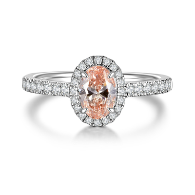 Elegant Sakura Pink Diamond Ring