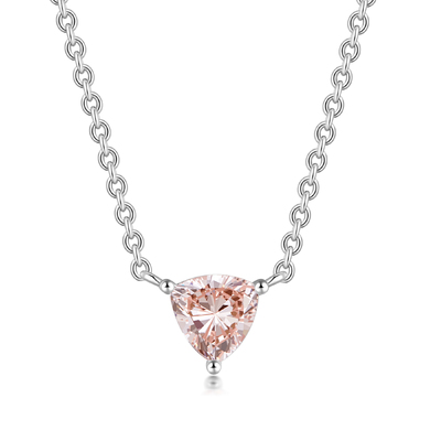 The Perfect Triangle 0.43Ct Pink Diamond Necklace