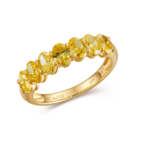 1.76Ct Oval Yellow Diamond Band | VS Clarity | 18K Yellow Gold