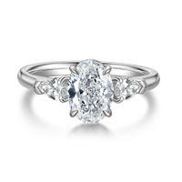 Platinum Three-Stone Diamond Ring | Accent Stones & Slim Band | Proposal/Anniversary Jewelry