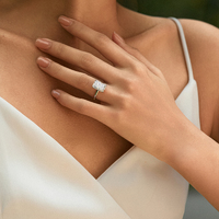 PT950 Platinum with Radiant-Cut Diamond & Four-Prong Setting