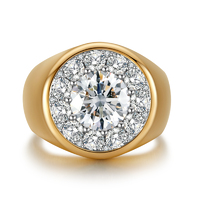 18K Yellow Gold Unisex Diamond Ring | For Men & Women