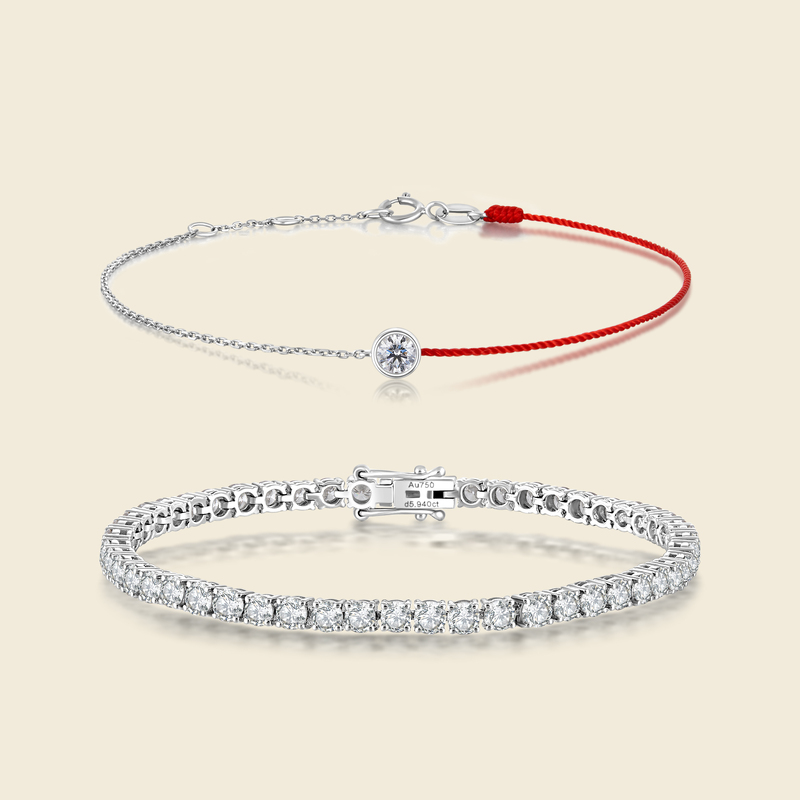 5.94Ct Full Diamond Tennis Bracelet | 51 Round Cut Diamonds | 18K White Gold