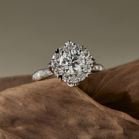 Luxurious Halo Diamond Ring 